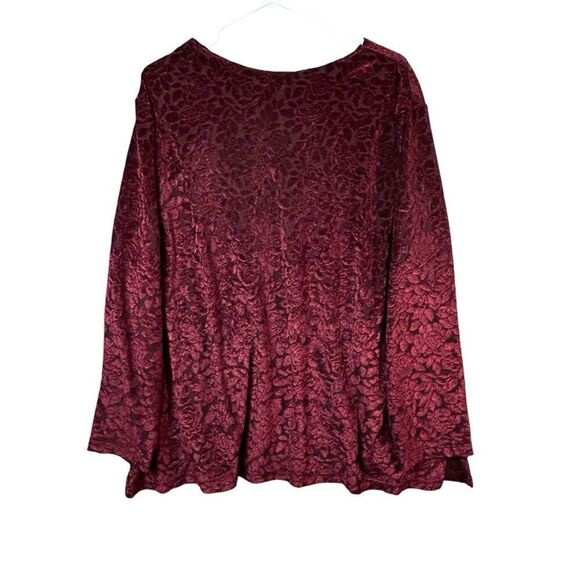 Vtg Velvet Burnout top Womens plus Sz 22/24 2x Y2K Goth Vampire Whimsigoth USA - Picture 3 of 10